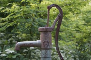 antique well water pump